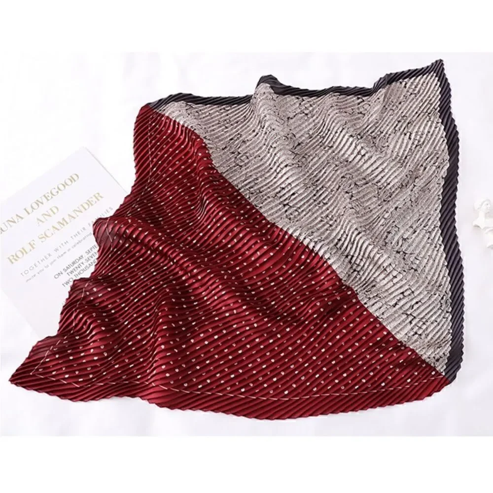Pleated Paisley Wine Scarf
